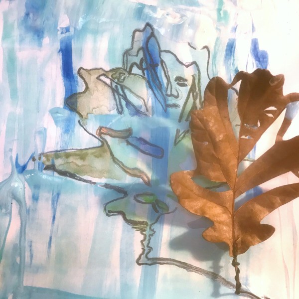 leaf painting shadow